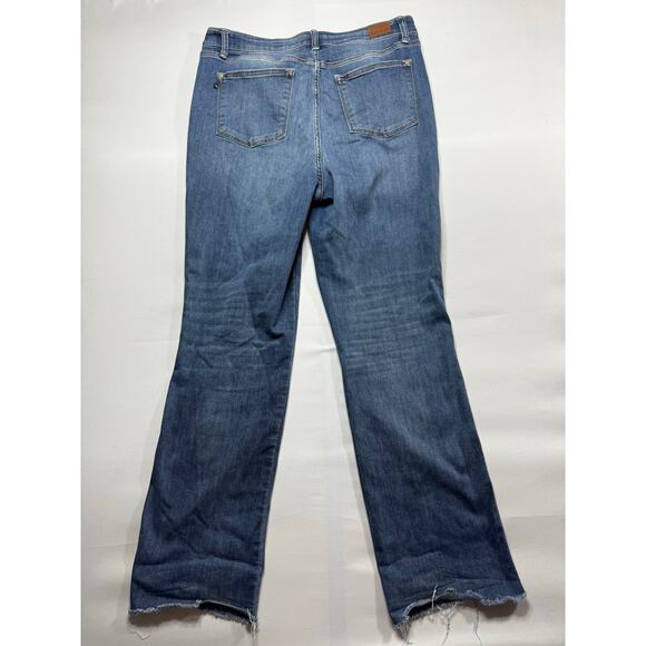 Judy Blue Women's Distressed Raw Hem Stretch Denim Dad Jeans - Size 15 (36x30.5) - Picture 2 of 6